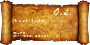 Orendt Lajos névjegykártya